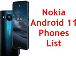 Nokia Android 11 phones list
